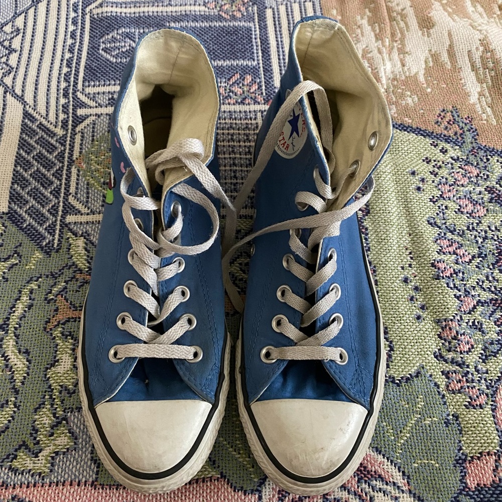 Acrylic Painted High Top Converses